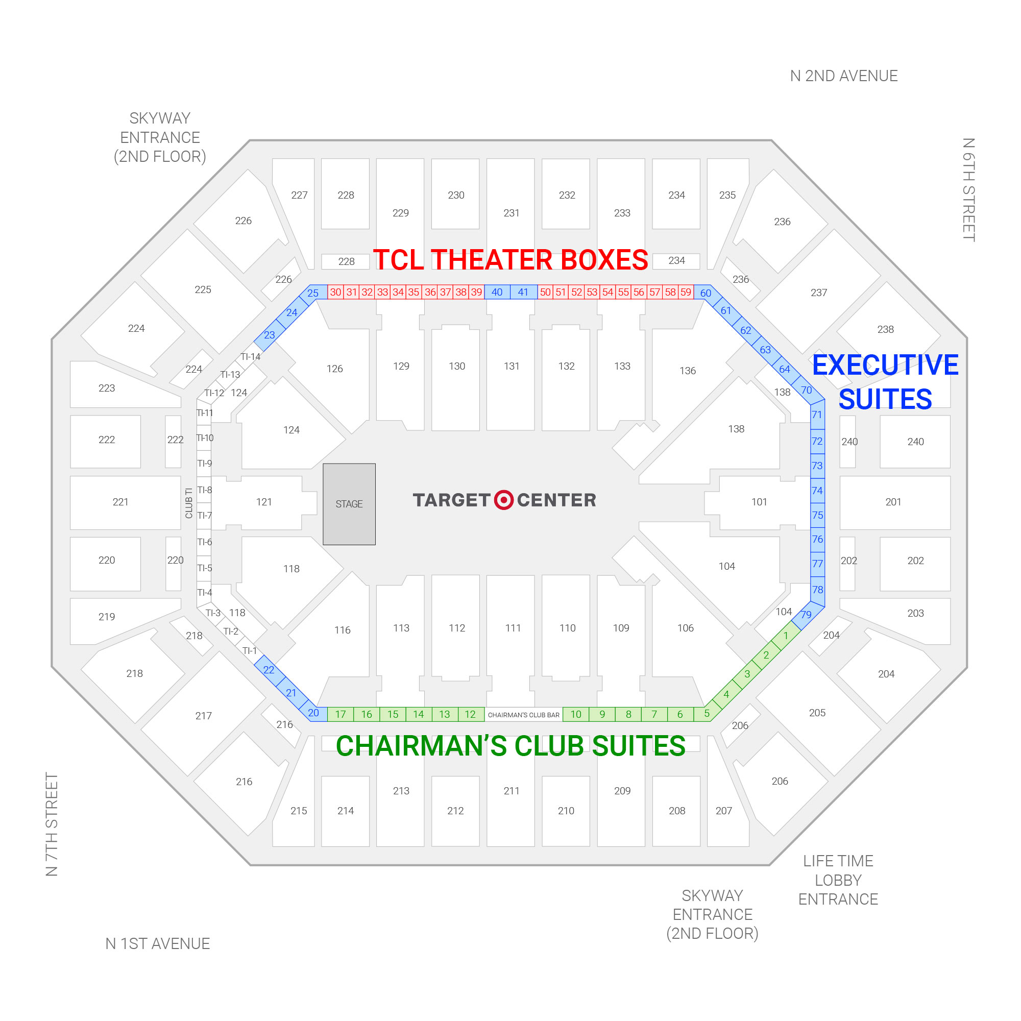 Target Center /  Suite Map and Seating Chart