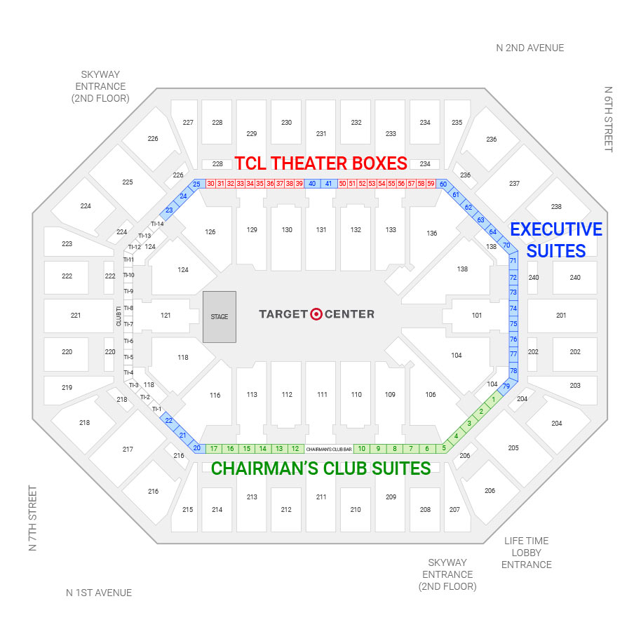 Target Center Seating Charts 